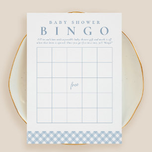 Cartão de festa de bingo de baby shower fofo com x