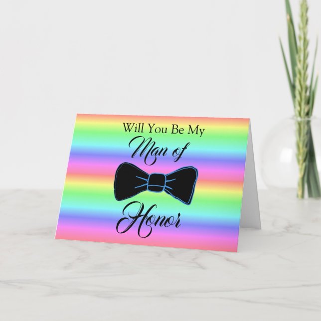 Cartão de Festa de casamento de Proposta de Honra (Frente)