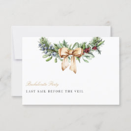 Cartão de Festa de Despedida de Solteira com Decor