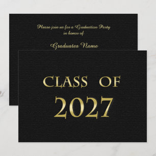 Cartão de Festa de Formatura da Turma de 2027 Pret