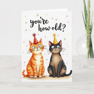 Cartão de Festa de Gato Surpresa