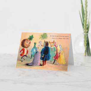 Cartão de Festa de Natal Odd Vitoriano