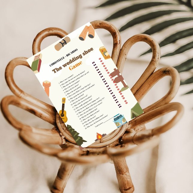 Cartão de festa de solteira de jogos de calçado de (Criador carregado)