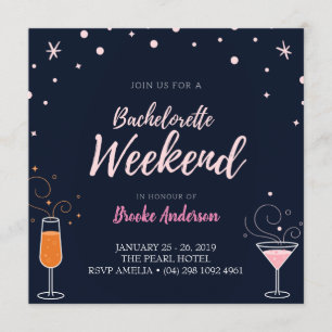 Cartão de Festa Semanal de Bachelorette Bebe