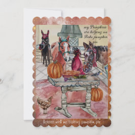 cartão de festas de abóbora de fazer