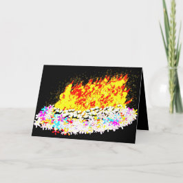 Cartão De Festividades ל״ג בעומר Lag B'Omer fogueira cintilante
