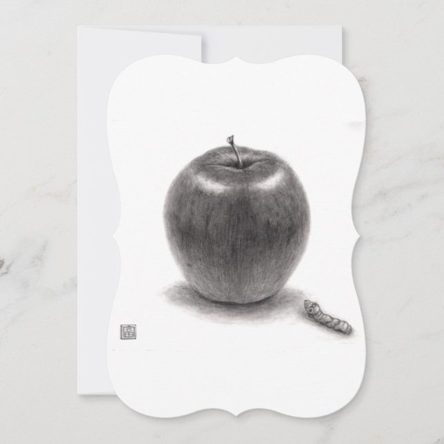 CARTÃO DE FESTIVIDADES りんごとあおむし (Frente)