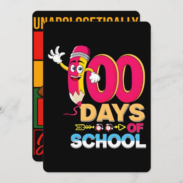 Cartão De Festividades 100 Days Learning Black History 2026 Poster  (Frente/Verso)