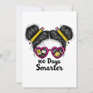 Cartão De Festividades 100 dias mais inteligentes 100 dias de escola Mens