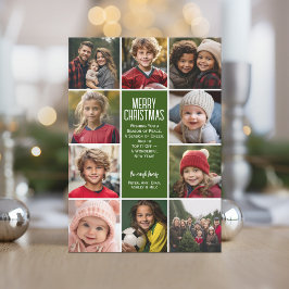 Cartão De Festividades 10 Borda Fotográfica - Merry Christmas Retro Line 