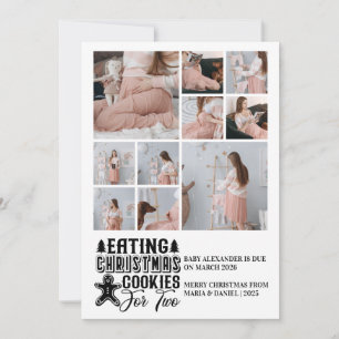 Cartão De Festividades 10 Fotografias de Natal para 2 Gravidez