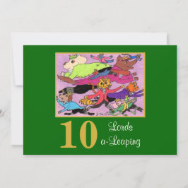 Cartão De Festividades 10 Lordes um Salto de Bichos de Foguete