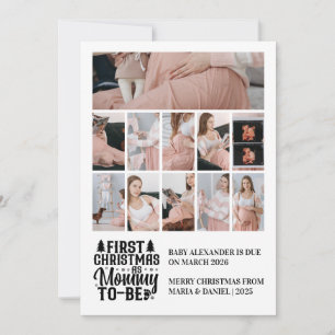 Cartão De Festividades 11 Foto Mamãe para ser Natal Gravidez 