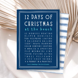 Cartão De Festividades 12 Days of Christmas Beach Style