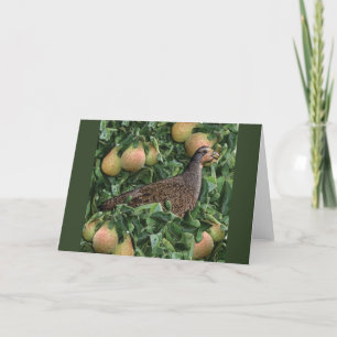 Cartão De Festividades 12 Days of Christmas - Partridge in a Pear Tree