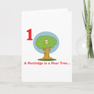 Cartão De Festividades 12 days partridge in a pear tree