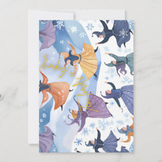 Cartão De Festividades 12 dias de Natal - 10 lordes saltando