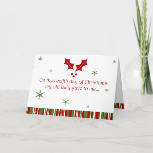 Cartão De Festividades 12 dias de Natal na caverna