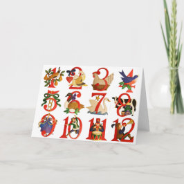 Cartão De Festividades 12 dias do Natal