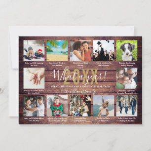 Cartão De Festividades 12 legendas de colagem de fotos Que ano Madeira Rú