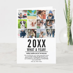 Cartão De Festividades 12 Notícias Da Família De Fotografias Ano Em Análi