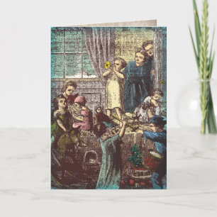 Cartão De Festividades 1860's Christmas