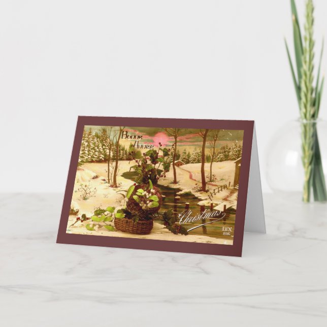 Cartão De Festividades 1910 Boa Ano FRENCH Saudação de Ano Novo (Frente)