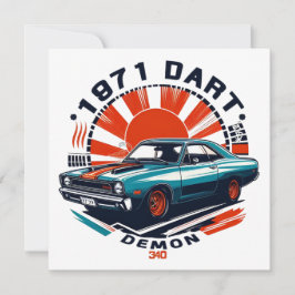 Cartão De Festividades 1971 Dart Demon 340
