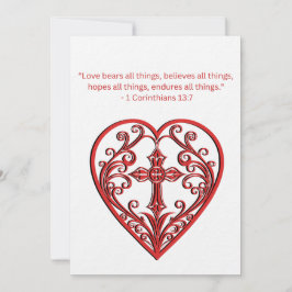 CARTÃO DE FESTIVIDADES 1 CORINTANO 13:7 AMOR GUARDA TUDO