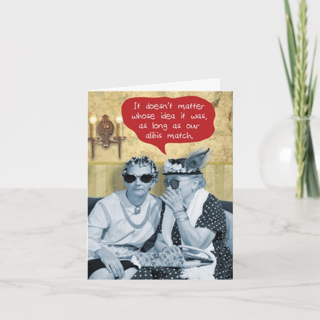 Cartão De Festividades 1 Feliz Aniversário Engraçado - Alibis Corresponde (Frente)