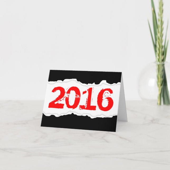 Cartão De Festividades 2016 (papel rasgado) (Frente)