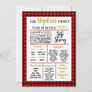 Cartão De Festividades 2021 anos em revisão, eventos familiares