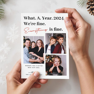 Cartão De Festividades 2021 Está tudo bem engraçado Ano Novo 3 Foto