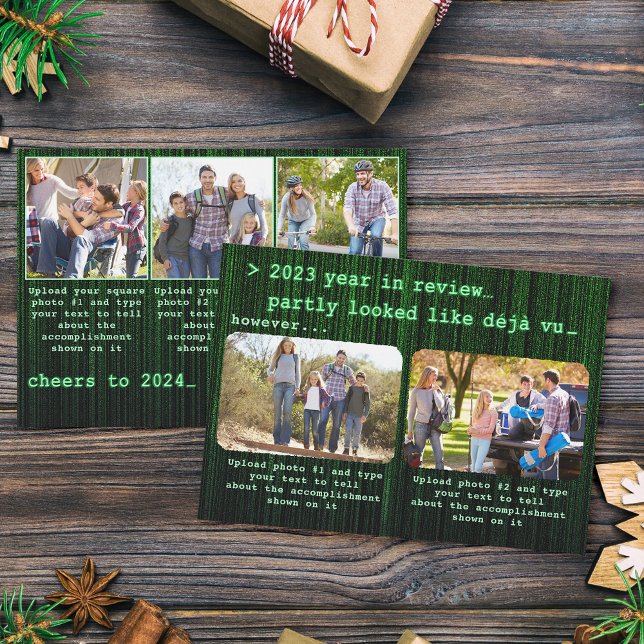 Cartão De Festividades 2022 Ano em Revisão da Família Fotografias Cheers  (Criador carregado)