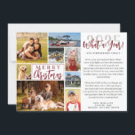 Cartão De Festividades 2022 Que Colagem de Fotos de Ano 2023 Calendário<br><div class="desc">Placa de cartões de natal personalizada exclusiva com um modelo de colagem de fotos com 8 fotos de várias formas e tamanhos na frente e um na parte traseira. O design oferece uma saudação editável (a amostra mostra MERRY CHRISTMAS que você pode mudar para FÉRIAS FELIZES, FELIZ ANO NOVO ou...</div>