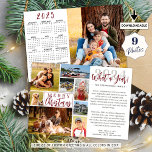 Cartão De Festividades 2022 Que Colagem de Fotos de Ano 2023 Calendário<br><div class="desc">Placa de cartões de natal personalizada exclusiva com um modelo de colagem de fotos com 8 fotos de várias formas e tamanhos na frente e um na parte traseira. O design oferece uma saudação editável (a amostra mostra MERRY CHRISTMAS que você pode mudar para FÉRIAS FELIZES, FELIZ ANO NOVO ou...</div>