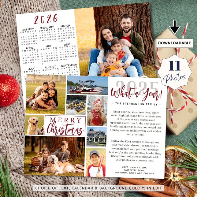 Cartão De Festividades 2022 Que Colagem de Fotos de Ano 2023 Calendário (Criador carregado)