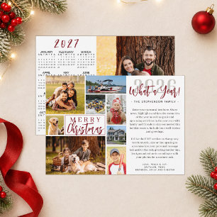 Cartão De Festividades 2022 What A Year Photo Collage 2023 Calendar