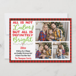 Cartão De Festividades 2025 Tudo Não Está Calmo, Mas Tudo Está Brilhante,