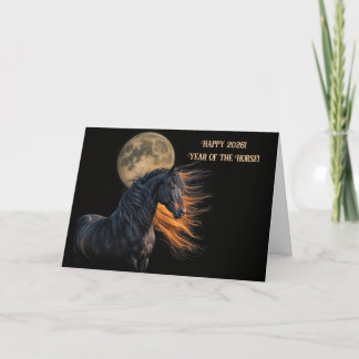 Cartão De Festividades 2026 Chinese New Year of the Horse Beautiful