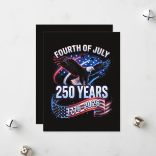 Cartão De Festividades 250º Aniversário EUA 1776-2026 Patriótico American