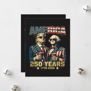 Cartão De Festividades 250 Anos da América Aniversário 250º Trump