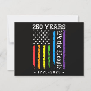 Cartão De Festividades 250 Anos de Aniversário de 250 anos EUA LGBT Pr