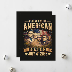 Cartão De Festividades 250 Anos de Independência Americana