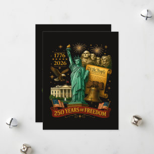 Cartão De Festividades 250 Anos de Liberdade Americana