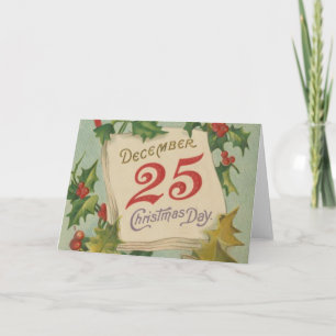 Cartão De Festividades 25 de dezembro dia de Natal