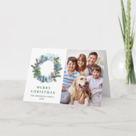 Cartão De Festividades 2 FOTO Paisagem de Natal Holly Berry