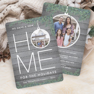 Cartão De Festividades 2 Fotografia Novo Endereço Doméstico Moderno Movim