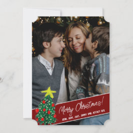 Cartão De Festividades 2 fotos Feliz Natal