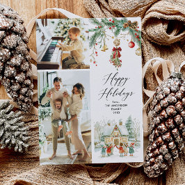 Cartão De Festividades 2 Fotos Felizes Feriados Feriados Frescos Cenas de